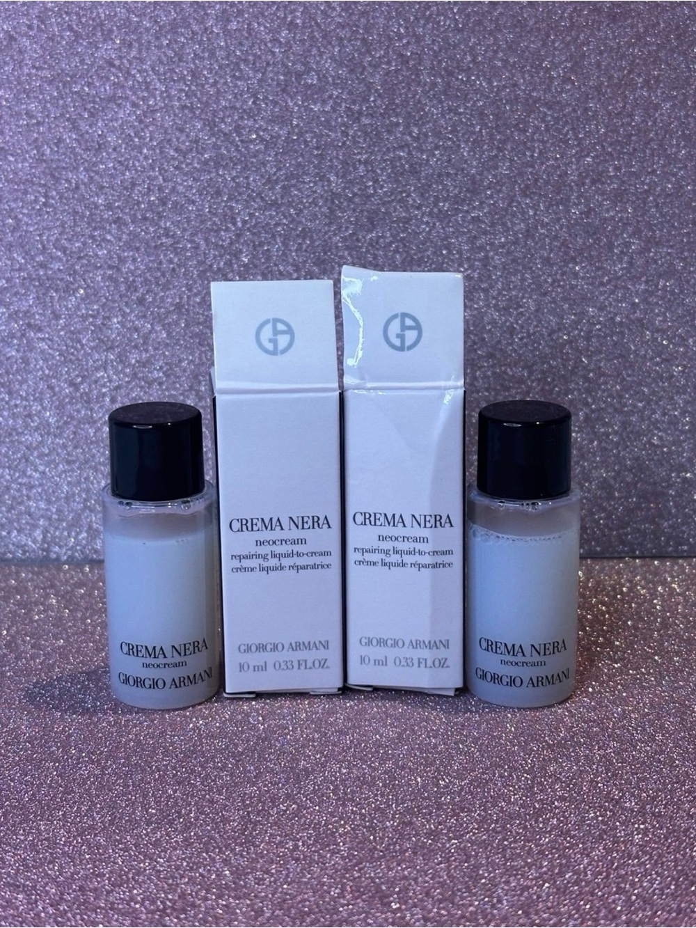 Giorgio Armani Crema Nera Neocream Travel Size x 2